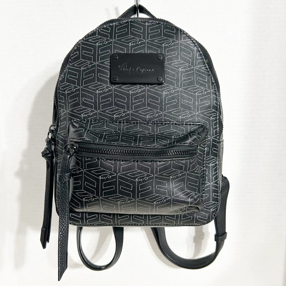 Foley and Carina Smooth Faux Leather  Backpack 3-D Cube Design Black Hardware main image 9